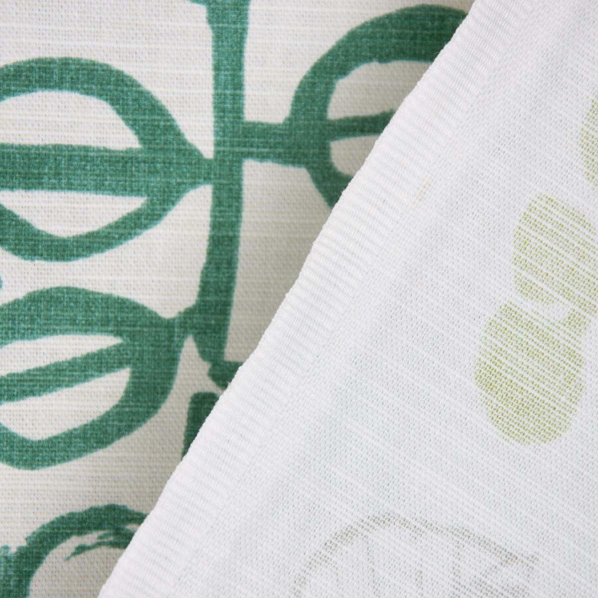 SCHÖNER Tönen, Blätter in Tischläufer creme SCHÖNER mit LEBEN. LEBEN. grün Tischläufer handmade