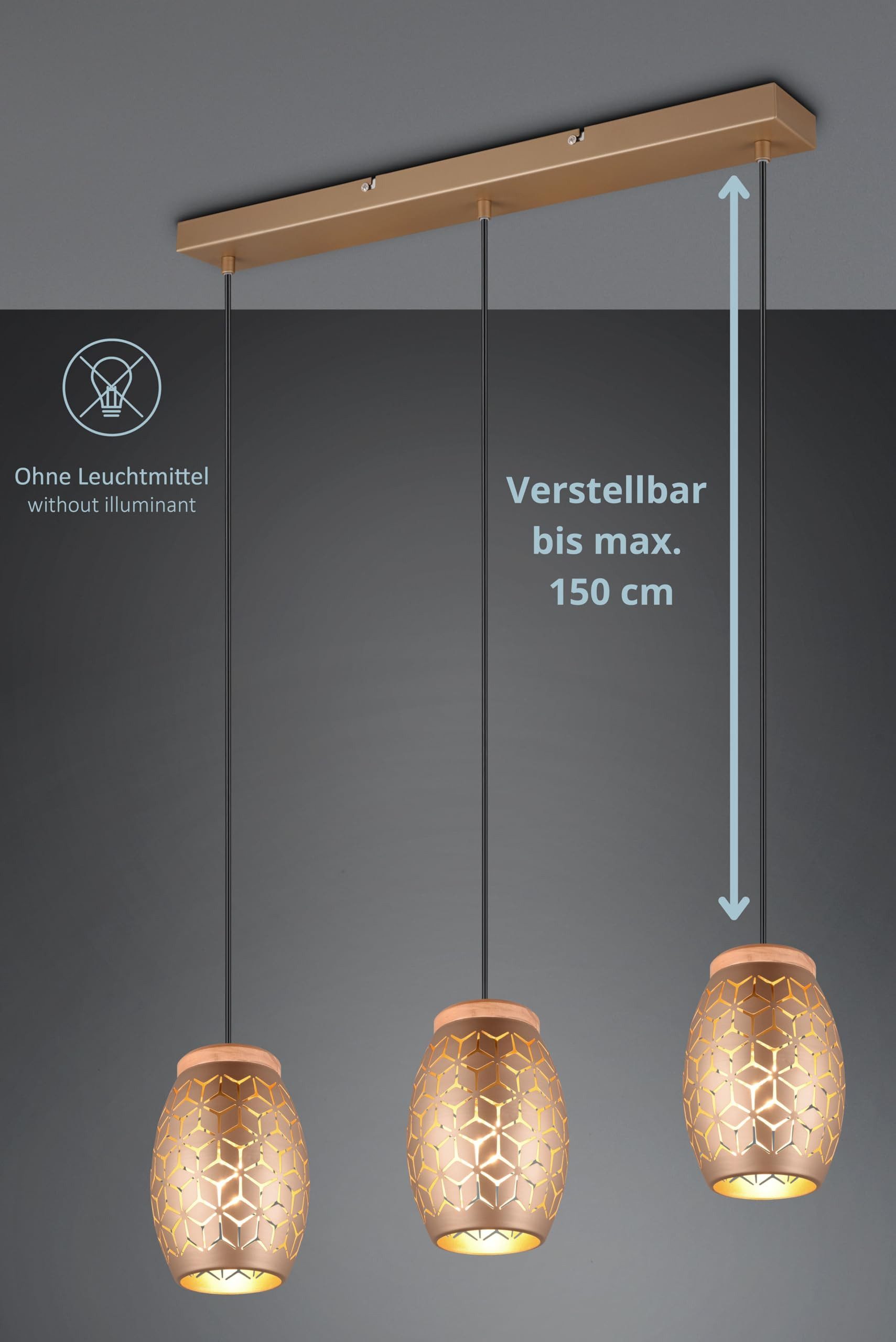 lightling Pendelleuchte Bill, ohne Leuchtmittel, Höhe günstig online kaufen
