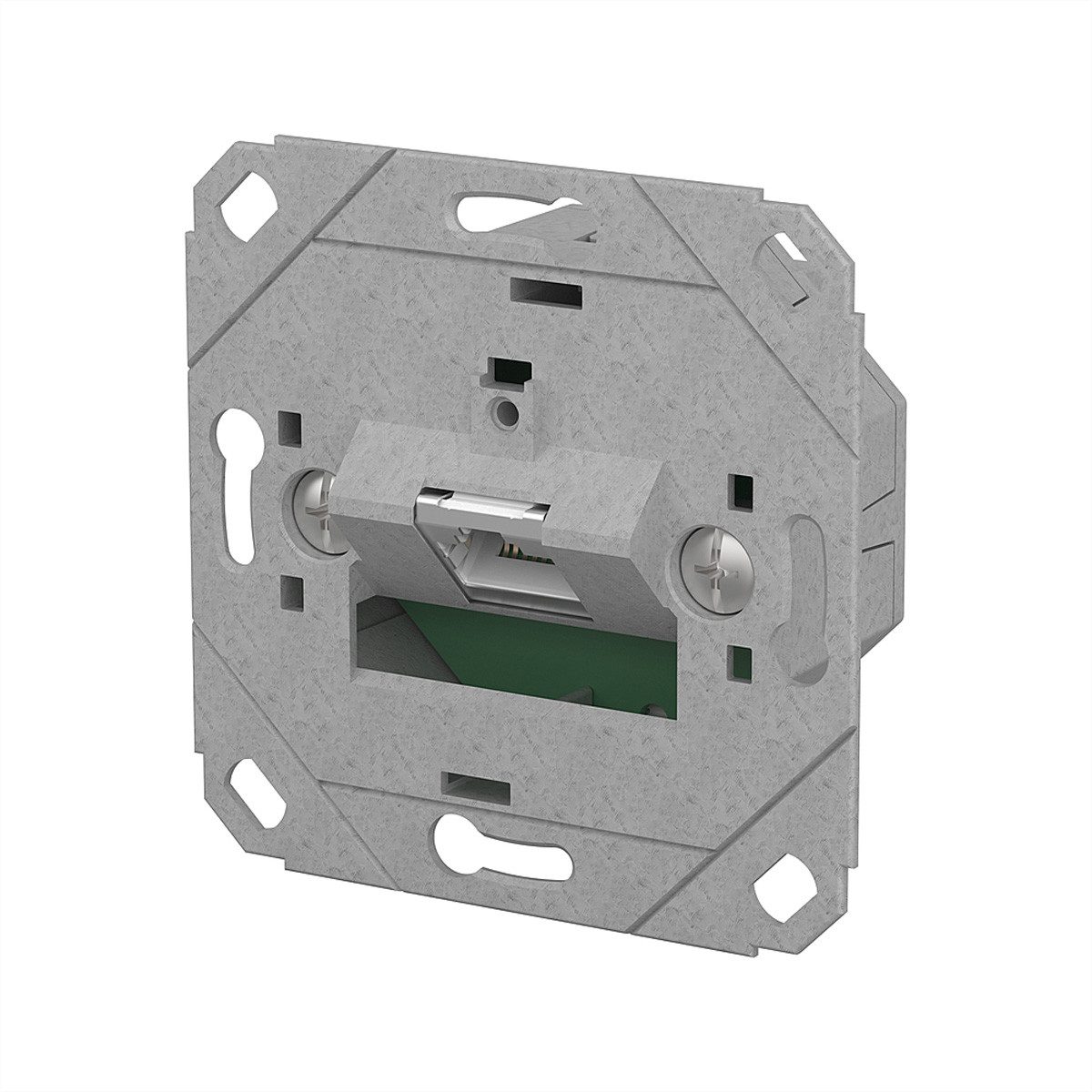 Metz Connect E-DAT C6A IDC Dose, 1 Port Netzwerk-Panel (bestückt, 1 Ports, UP0, metallisch)
