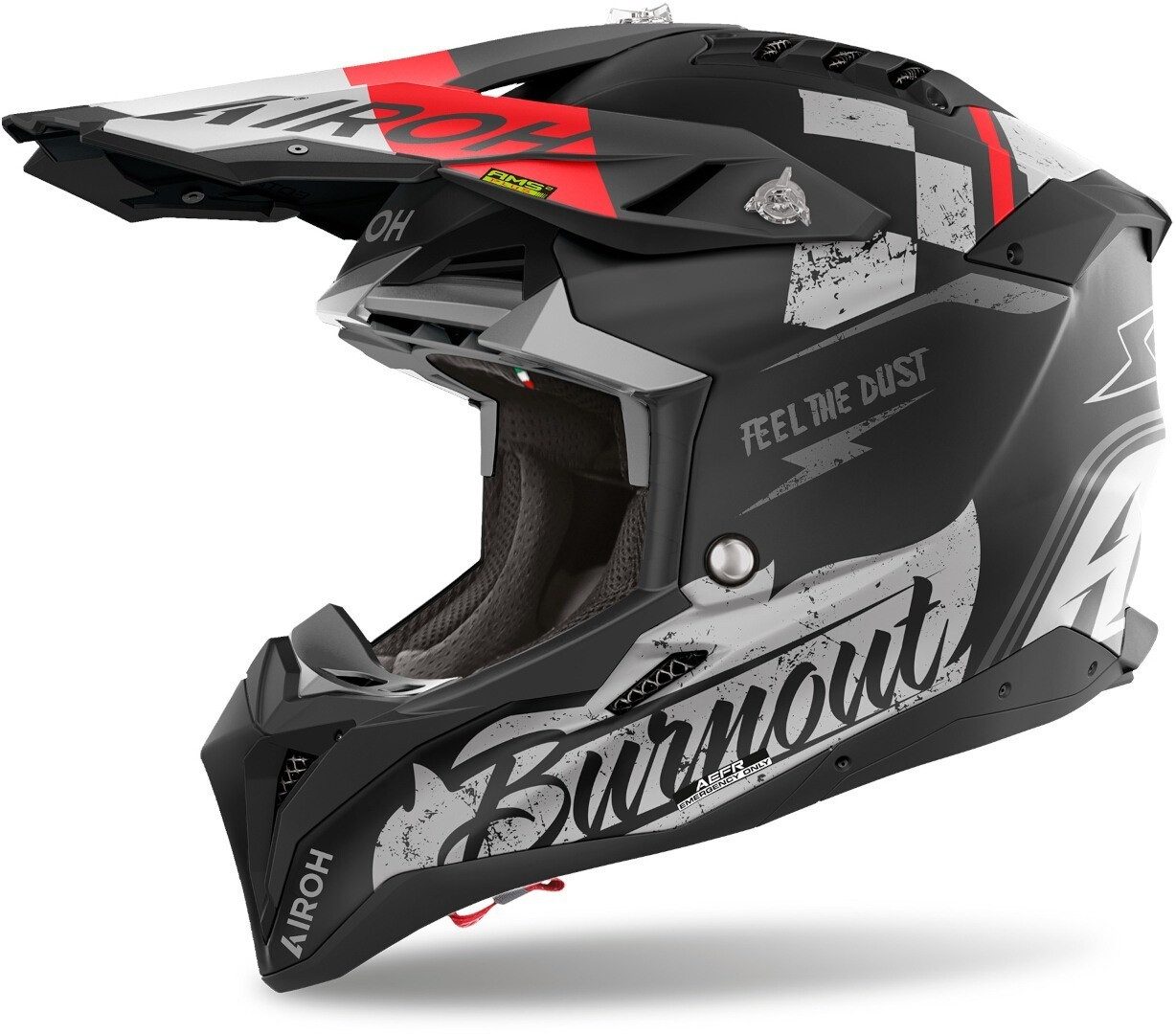 Airoh Motocrosshelm Aviator 3 Burnout Motocross Helm, Spoiler