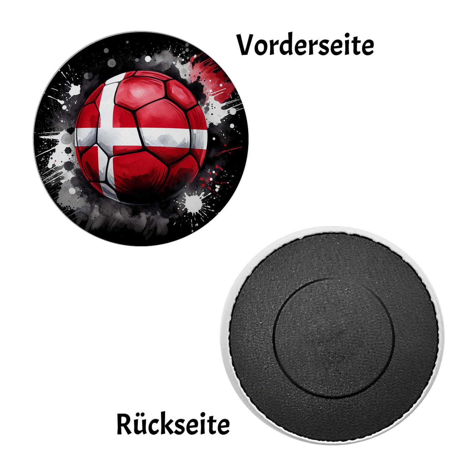 speecheese Magnet Fußball Dänemark Flagge Magnet rund