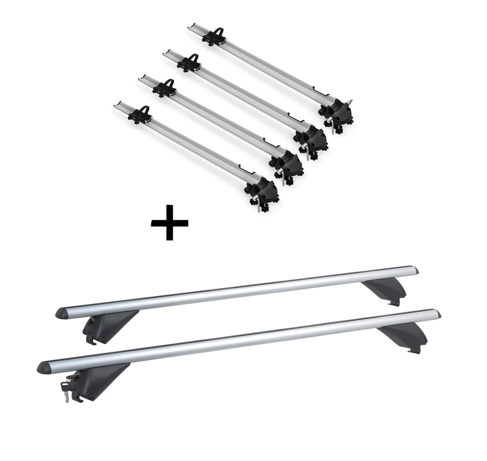 VDP Dachträger (Für Ihren ab anliegender kompatibel (5Türer) XF RB003 VDP Fahrradträger 2013 (5Türer) + 4X Reling), Kombi Dachträger Pro 2013 mit mit Jaguar XF Jaguar SW Alu ab Bike