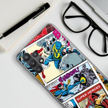 DeinDesign Handyhülle Marvel Retro Comic Blue, Samsung Galaxy A32 5G Silikon Hülle Bumper Case Handy Schutzhülle