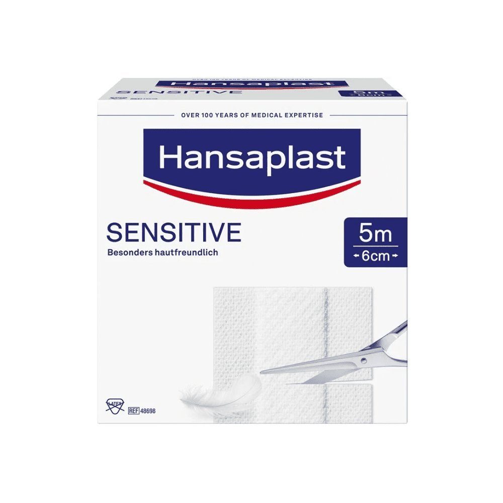 Hansaplast Wundpflaster Hansaplast Sensitive, 5 m x 6 cm