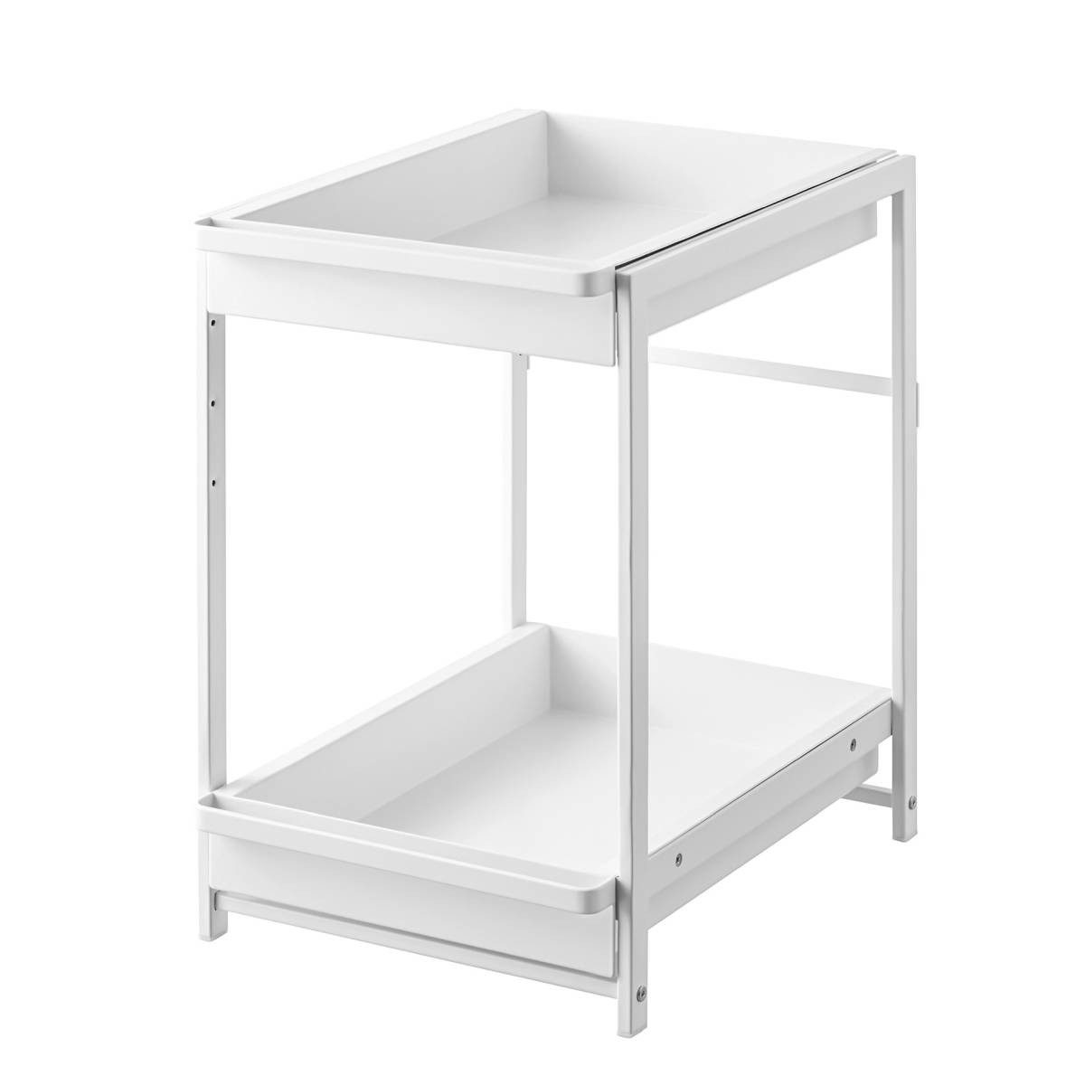 Yamazaki Küchenregal Tower Spülschrank Regal 2 Ebenen ausziehbar für Badezimmer Küche, -, für mehr Organisation im Küchenschrank, auch als Badregal