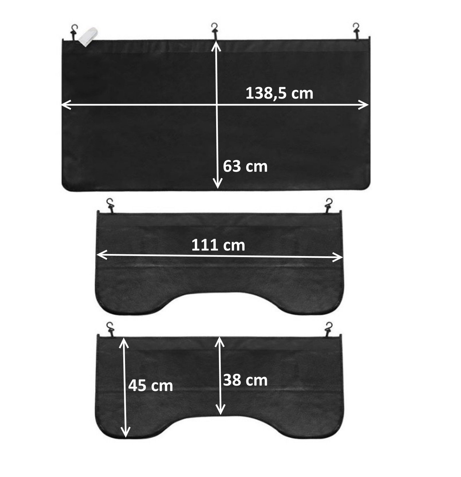BAYLI Kotflügelschoner 3 teiliges PKW Kotflügel- und Stoßstangenschoner Set magnetisch -