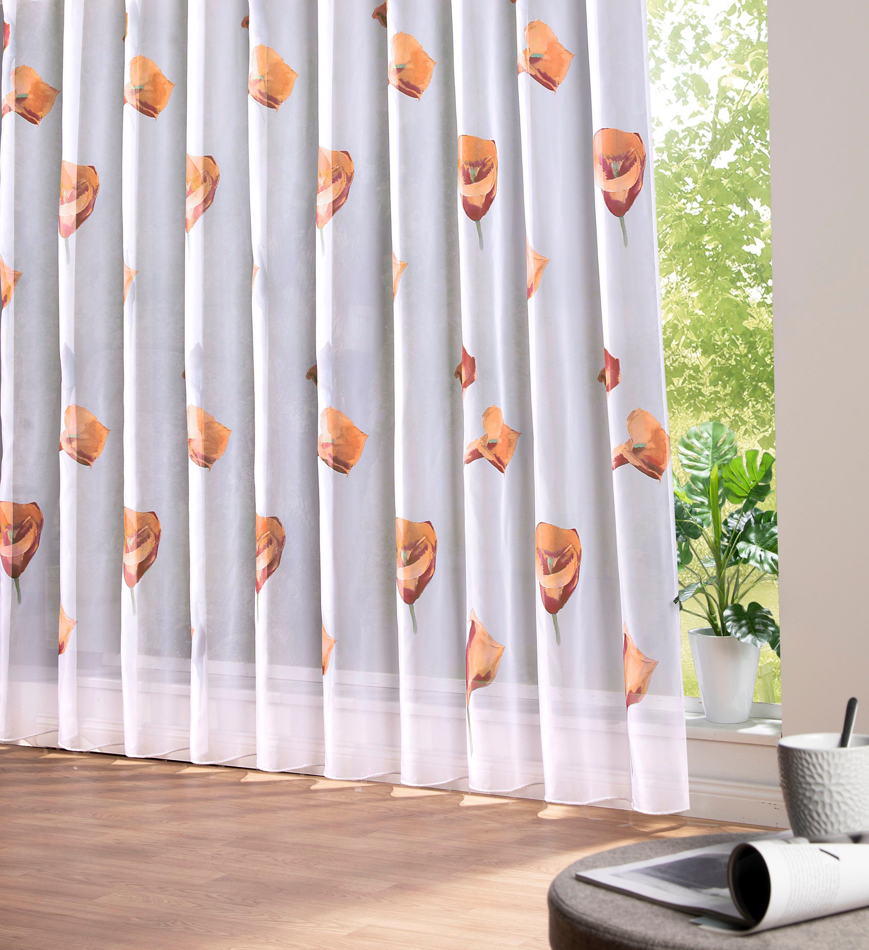 Weckbrodt Gardine Calla, Smokband (1 St), günstig online kaufen