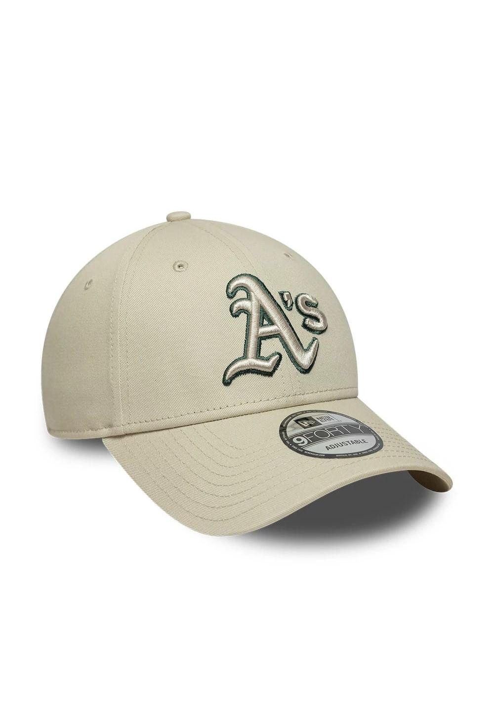 New Era Baseball Cap Oakland Athletics Team Outline 9Forty Cap New Era Hellbeige (1-St)
