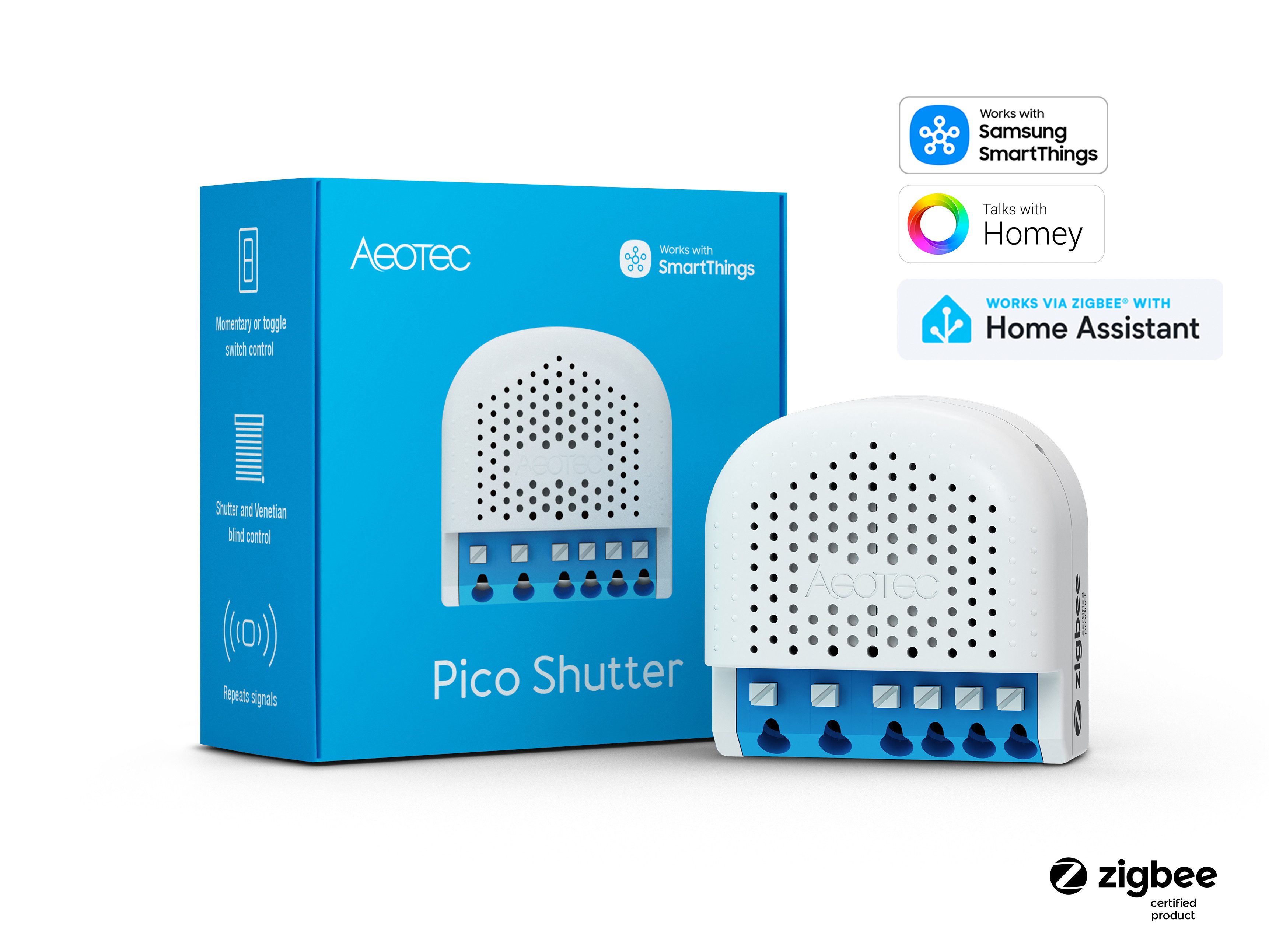 Aeotec Pico Shutter (Zigbee) Smart-Home-Zubehör