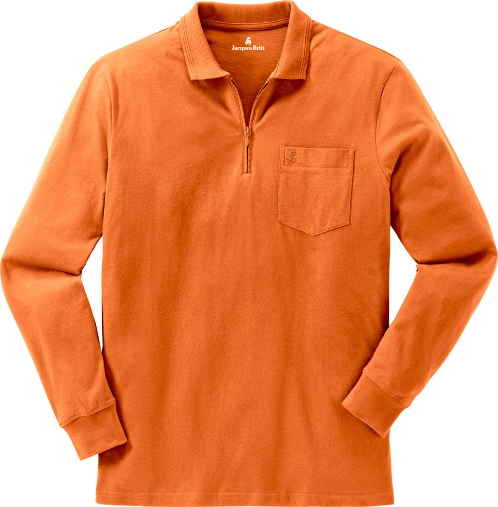 Jacques Britt Langarm-Poloshirt Superweich mit hohem Baumwoll-Anteil
