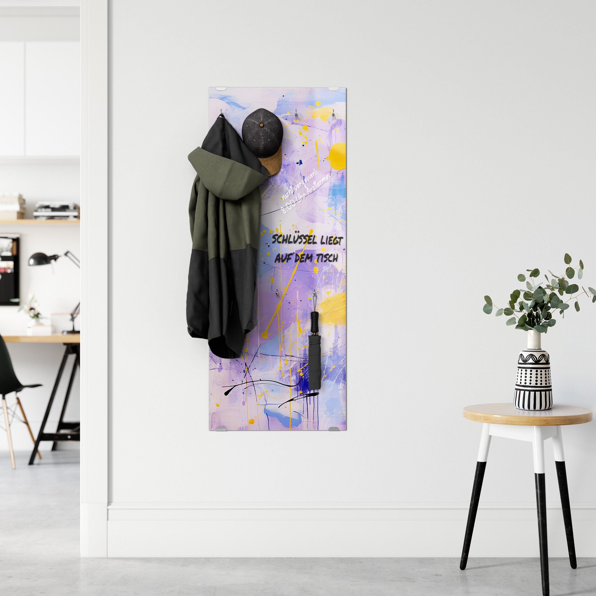 DEQORI Kleiderhaken 'Die Sonnenblitze', Glas Garderobe hängend Flur Jackenhalter modern Wandgarderobe Haken