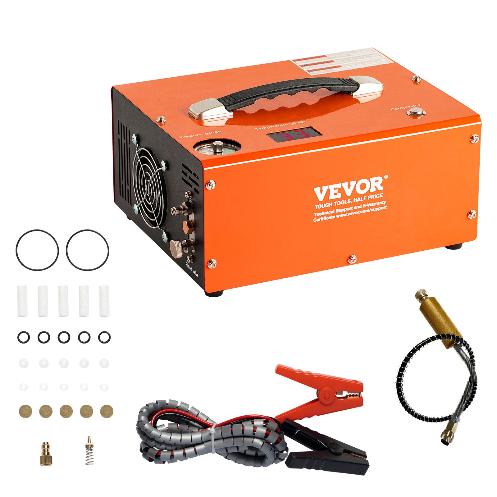 VEVOR Kompressor PCP Kompressor 30Mpa/4500PSI Luftkompressor 0,5L DC12V & AC120V, 500.1 W