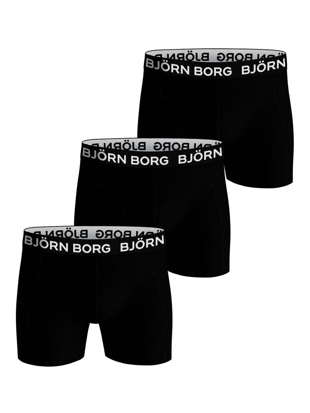 Björn Borg Boxer Herren Boxershorts 3er Pack - Pants, Cotton Schwarz