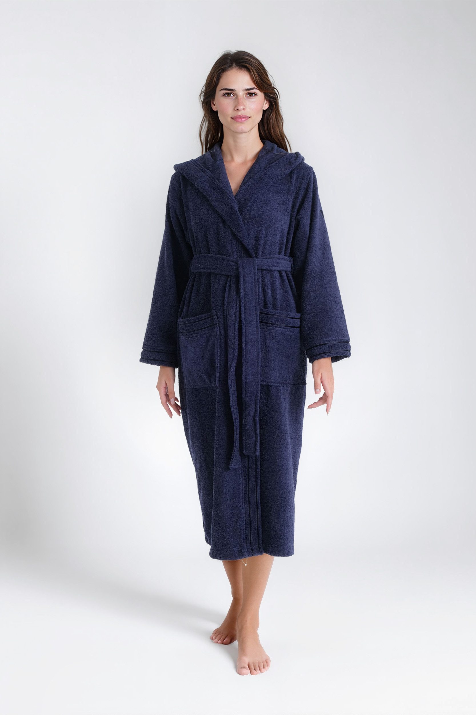 Bruno Banani Damenbademantel Clement, ideal für Sauna & Spa, Hotelbademante günstig online kaufen