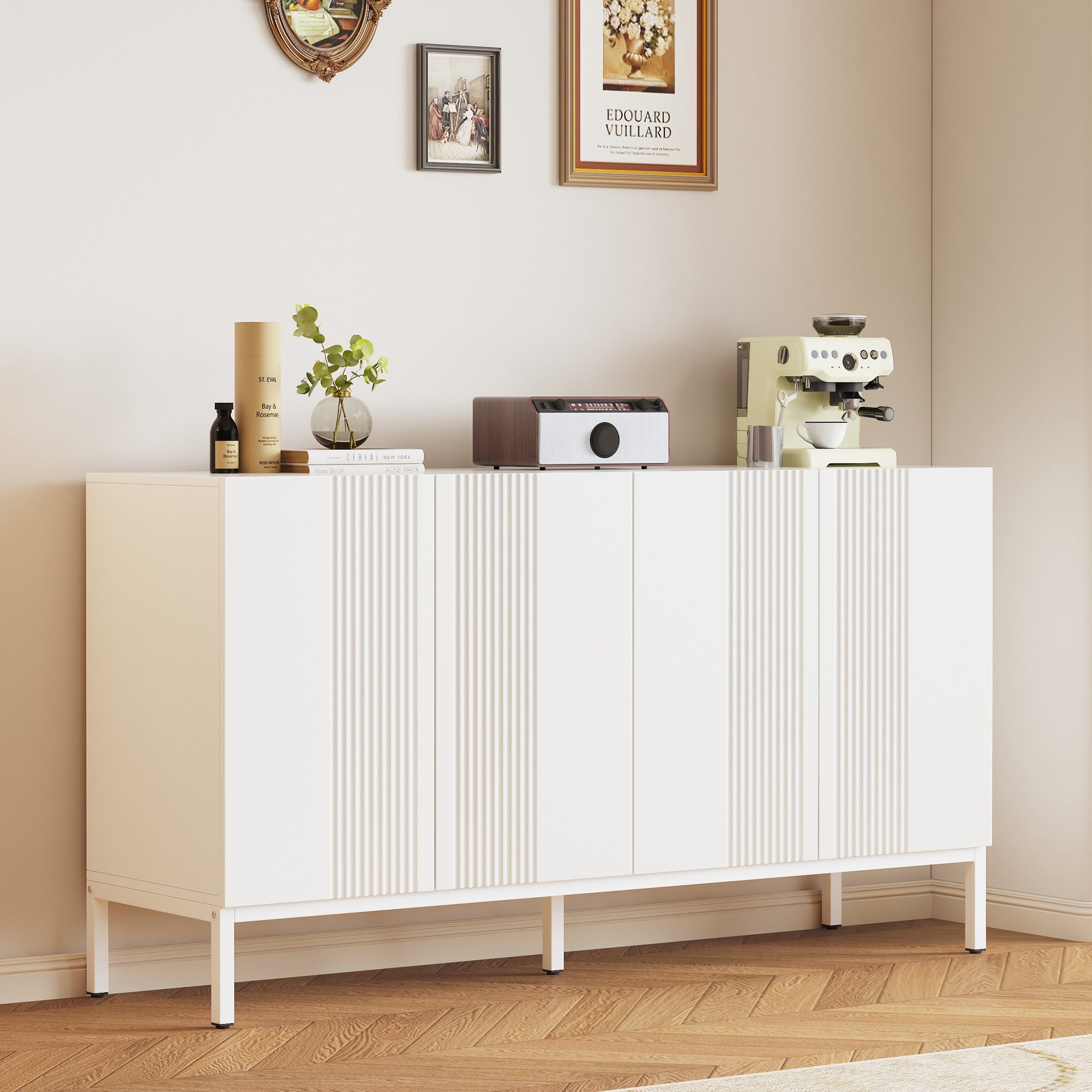 SOFTWEARY Sideboard Breite 145 cm (145/41,5/80 günstig online kaufen