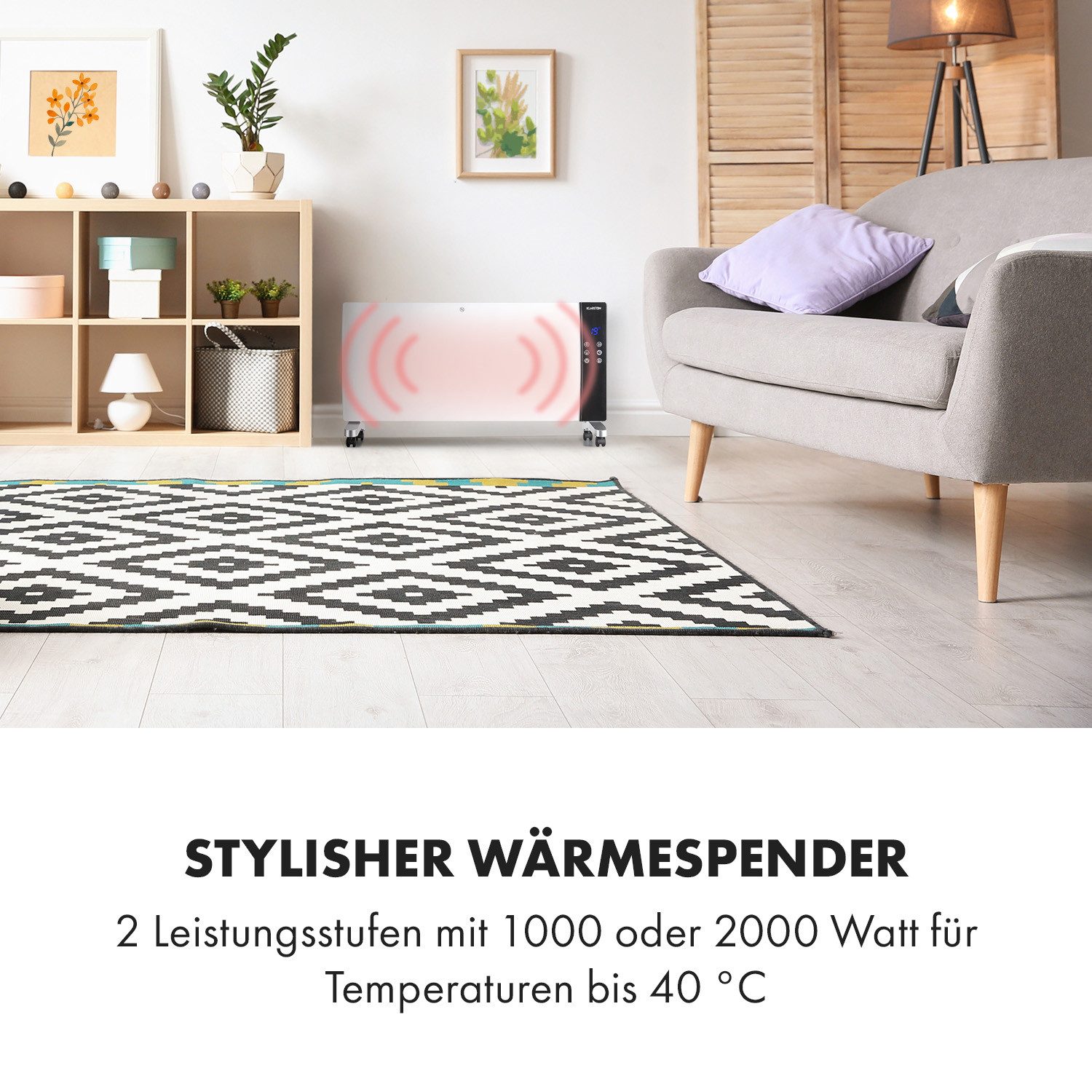 Klarstein Heizstrahler Lindholm, Konvektorheizung elektrisch Elektrokoheizu günstig online kaufen