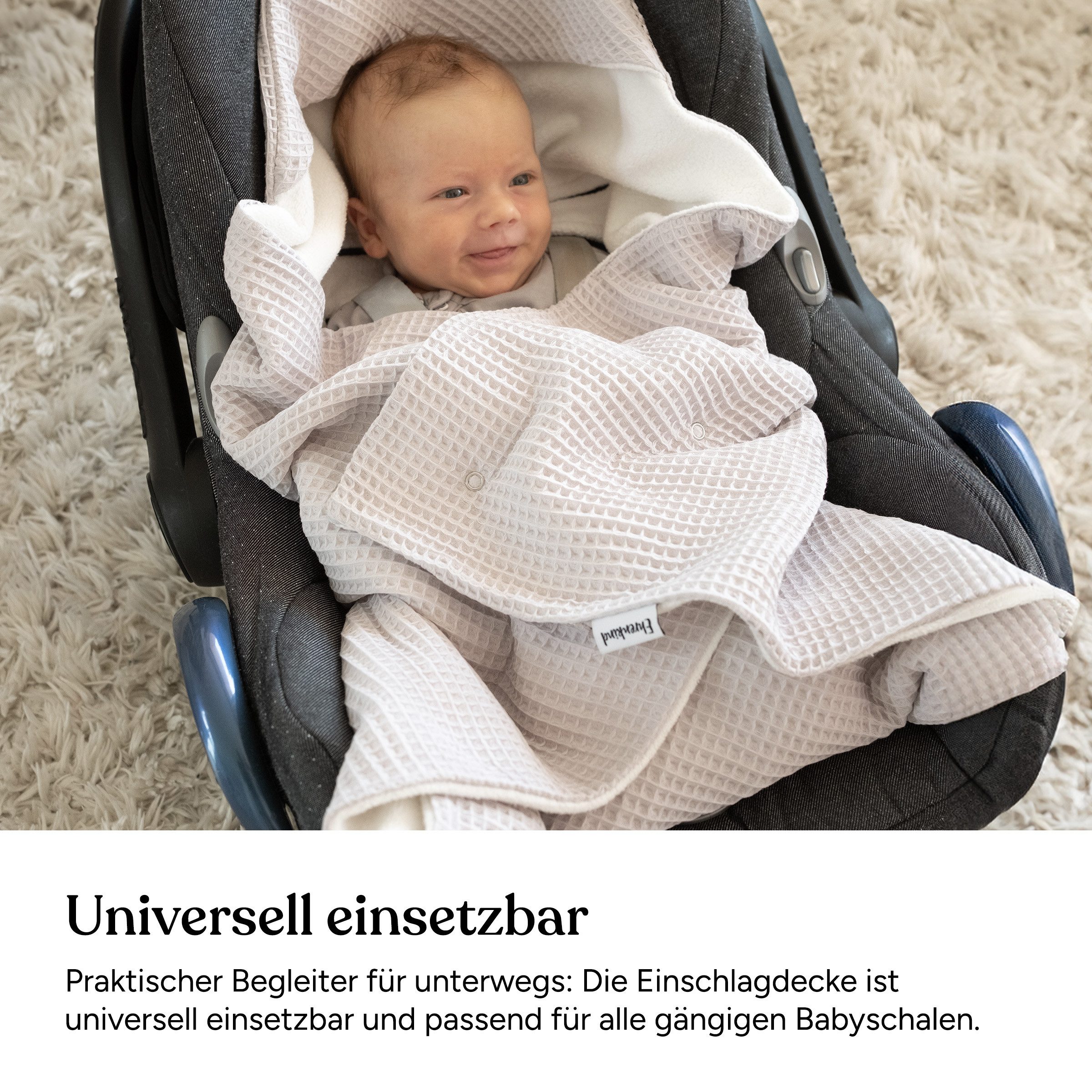 Einschlagdecke Babyschale, Babydecke für Kindersitz oder Kinderwagen, Ehren günstig online kaufen
