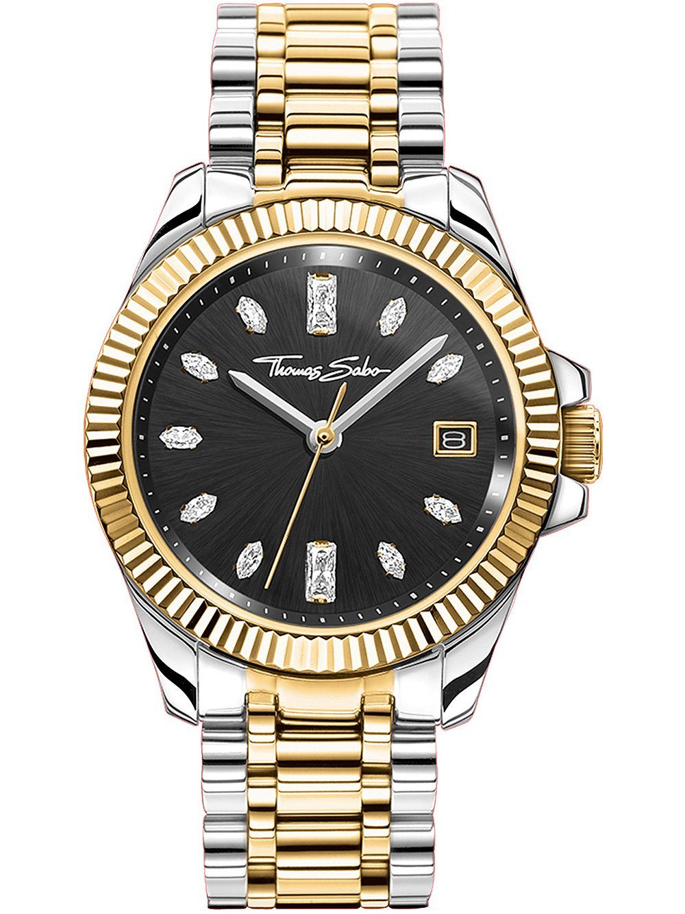THOMAS SABO Quarzuhr Thomas Sabo WA0370-291-203 Bicolor Damenuhr 33mm 5ATM günstig online kaufen
