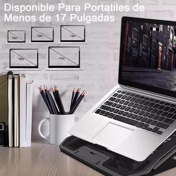 Cbei Notebook-Kühler Laptop-Kühlerständer mit 6 Ventilatoren für 12-17 Zoll, Dual-USB