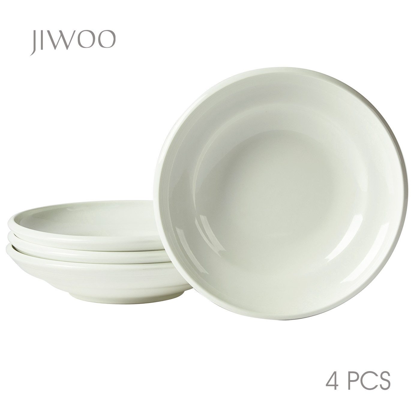 JIWOO Суповая тарелка 4er,Ø22cm,Frühstücksteller,Salatteller,Vorspeisenteller,Pastateller, (4 St), Keramik,Mikrowellen-und spülmaschinenfest,Stapelbares,Luxus,Ø22cm