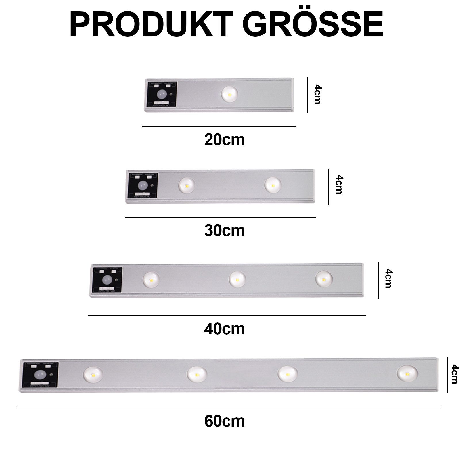 Jibenhome LED Unterbauleuchte Schrankbeleuchtung mit Bewegungsmelder, Dimmb günstig online kaufen