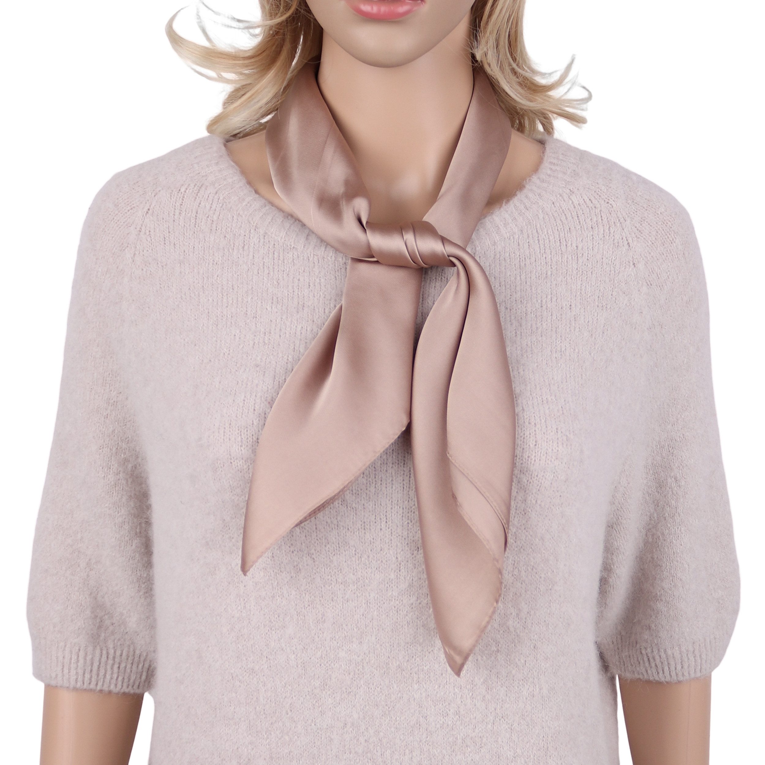 MIRROSI Nickituch Vierecktuch ca. 70x70cm Unifarbe, Damen Halstuch ideal für Frühling, Sommer oder Herbst