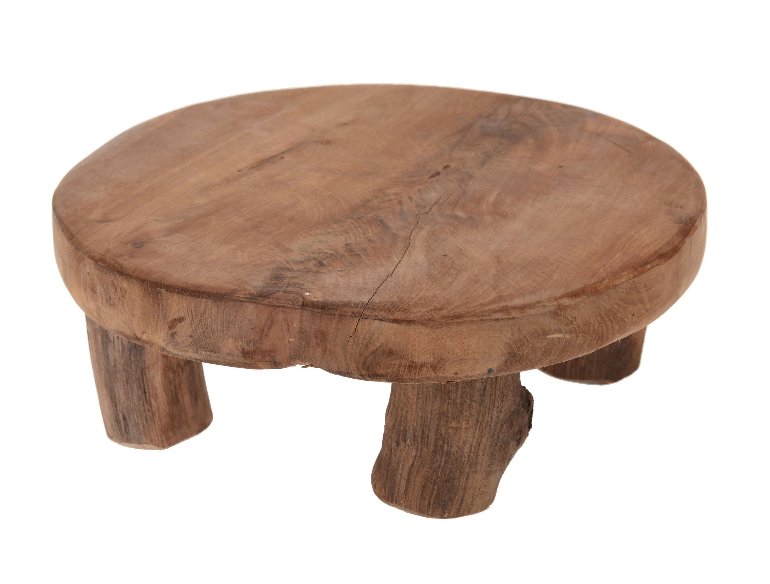 Spetebo Blumenständer Teak Holz Pflanzenhocker - günstig online kaufen