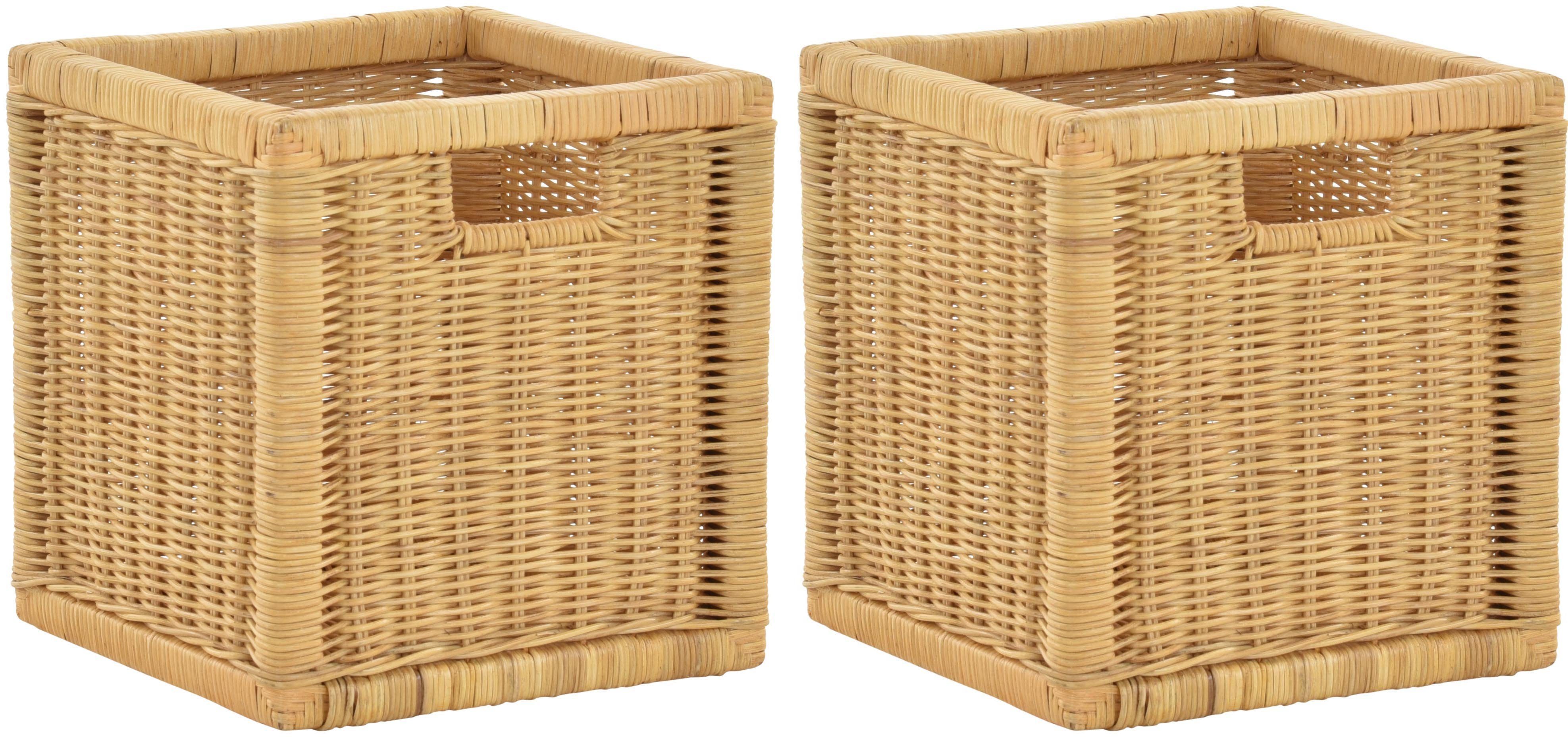 Krines Home Regalkorb Set/2 Regalkorb Aufbewahrungskorb geflochten Rattan ( günstig online kaufen