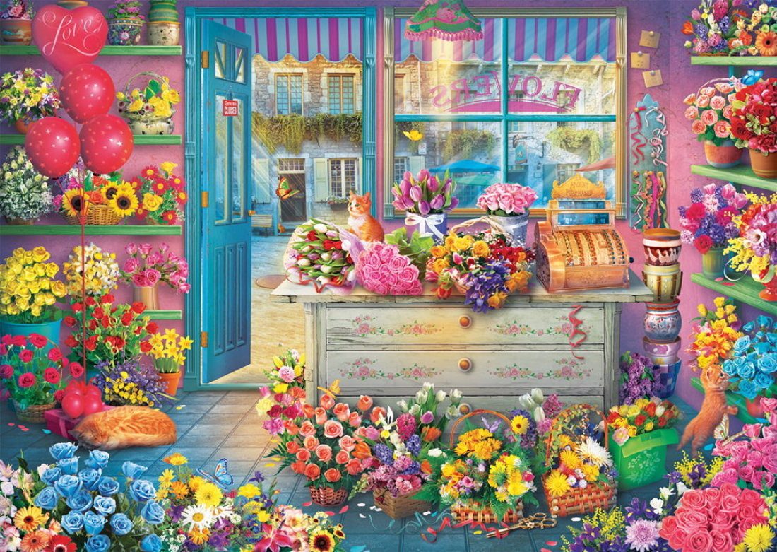Schmidt Spiele Puzzle 1000 Teile Puzzle Bunter Blumenladen 59764, 1000 Puzz günstig online kaufen