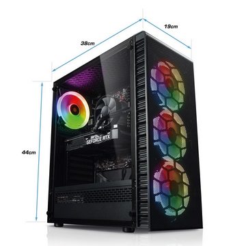 Kiebel Raptor V Gaming-PC (AMD Ryzen 5 AMD Ryzen 5 5600G, RTX 3070, 16 GB RAM, 1000 GB SSD, Luftkühlung, ARGB-Beleuchtung)