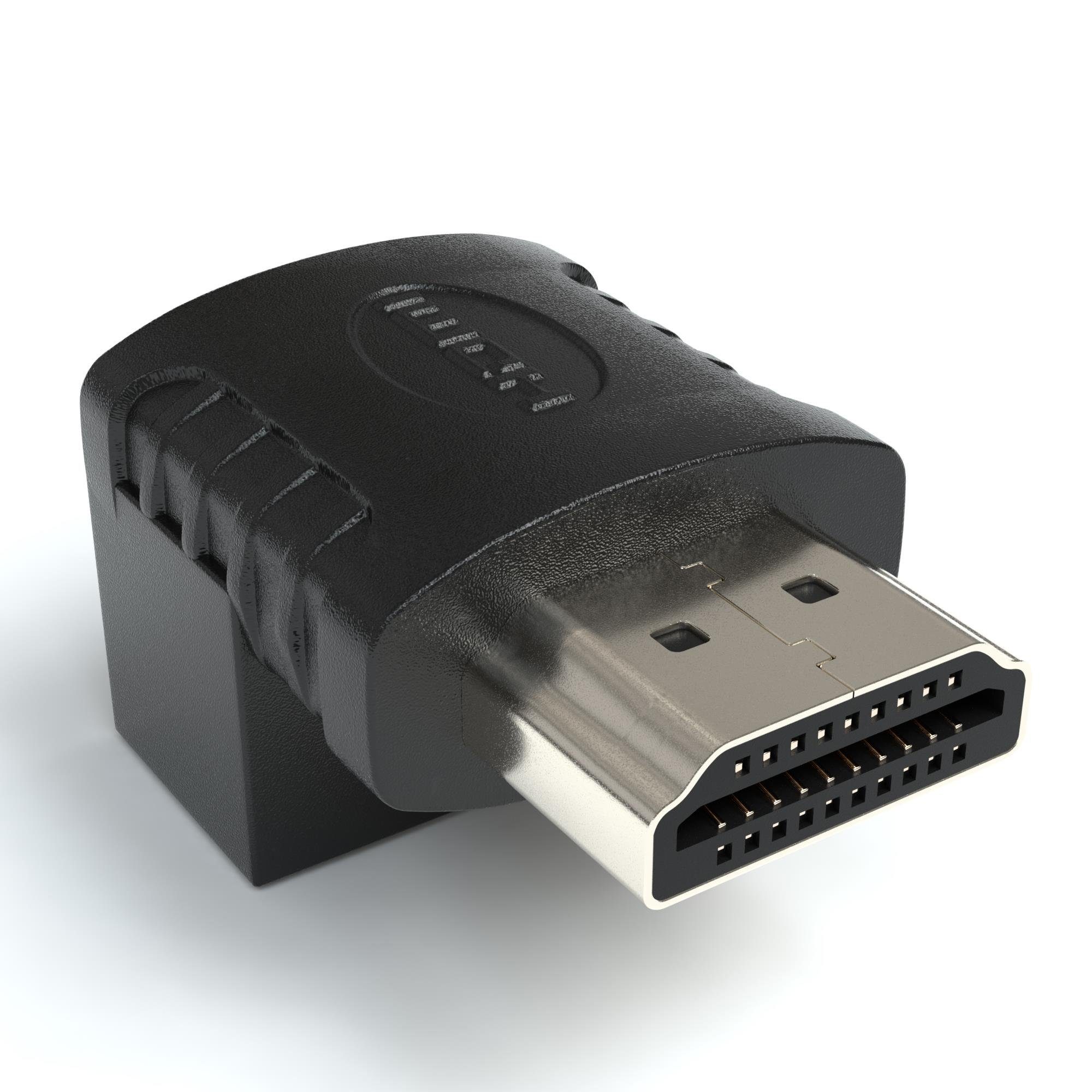 JAMEGA HDMI 270° Rechter Winkel Adapter, HDMI A Buchse zu Stecker rechtwinkl HDMI-Adapter