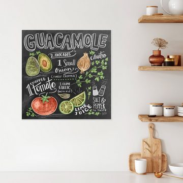 Posterlounge Poster Lily & Val, Guacamole Rezept (englisch), Küche Illustration