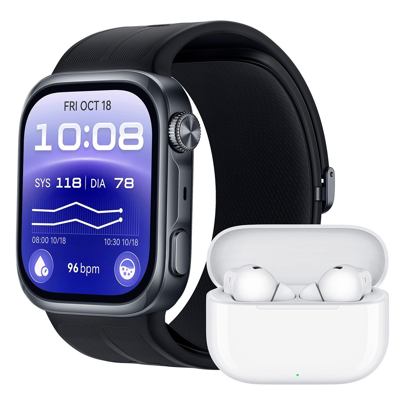Huawei Watch D3 Bundle Smartwatch, Blutdruckmessung in medizinischer Qualität