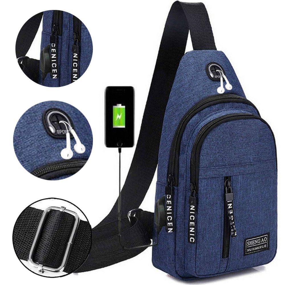ZEUOPQ Umhängetasche Umhängetasche Brusttasche Herren mit günstig online kaufen
