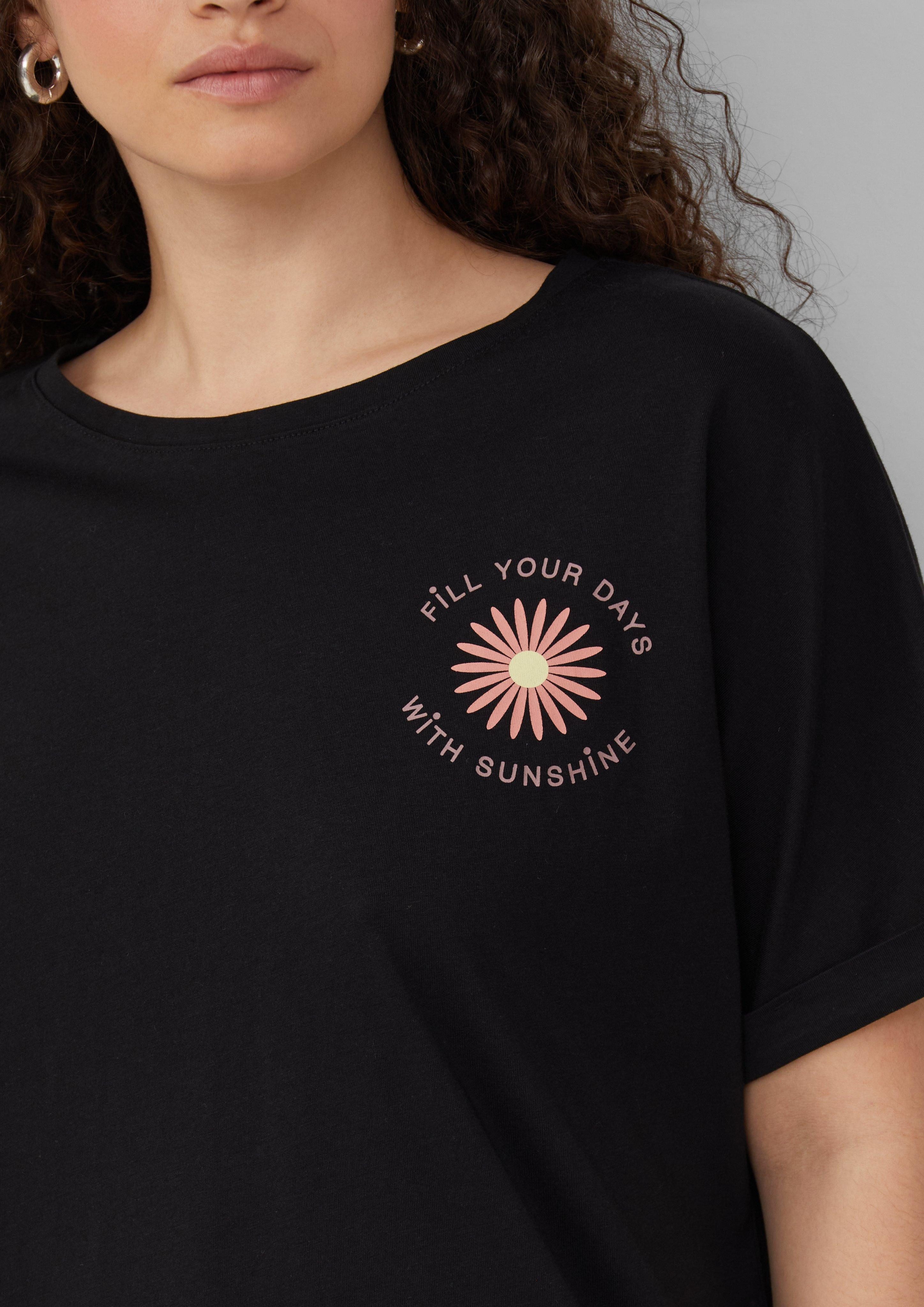 QS Kurzarmshirt Lockeres T- Shirt mit günstig online kaufen