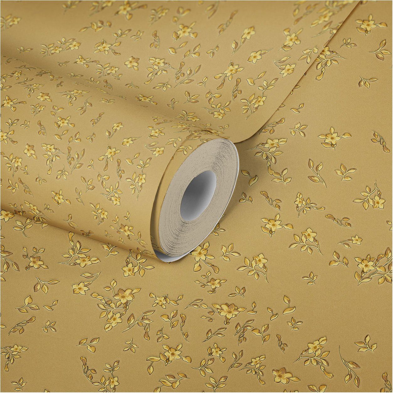 A.S. Création Vinyltapete, Versace Home Blumentapete Gold 935853 Luxus Vlies Designertapete