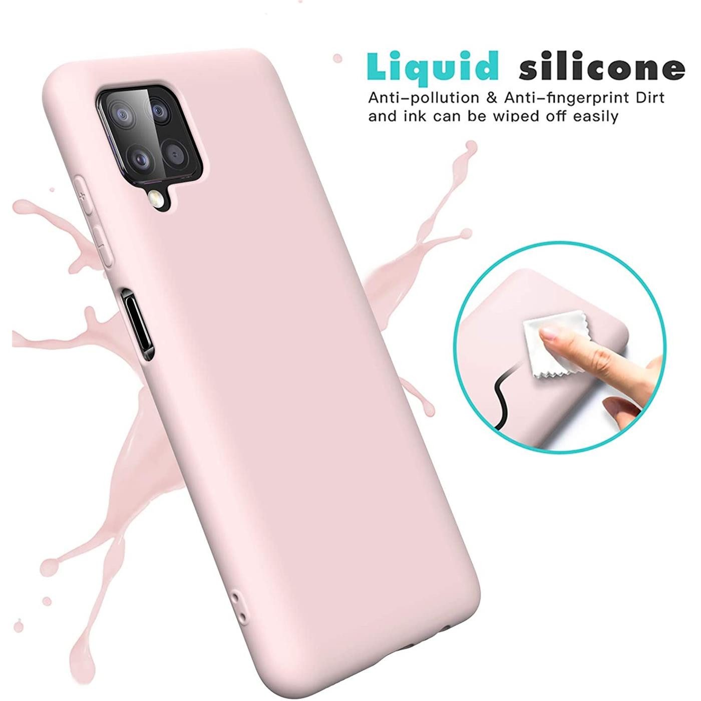 CoolGadget Handyhülle Silikon Case für das Samsung Galaxy A22 4G / M32 / M22 Slim TPU Cover 6,4 Zoll, Weiche Schutz Hülle mit Innen Fleece aus Stoff Handy Tasch – Bild 3 von 5