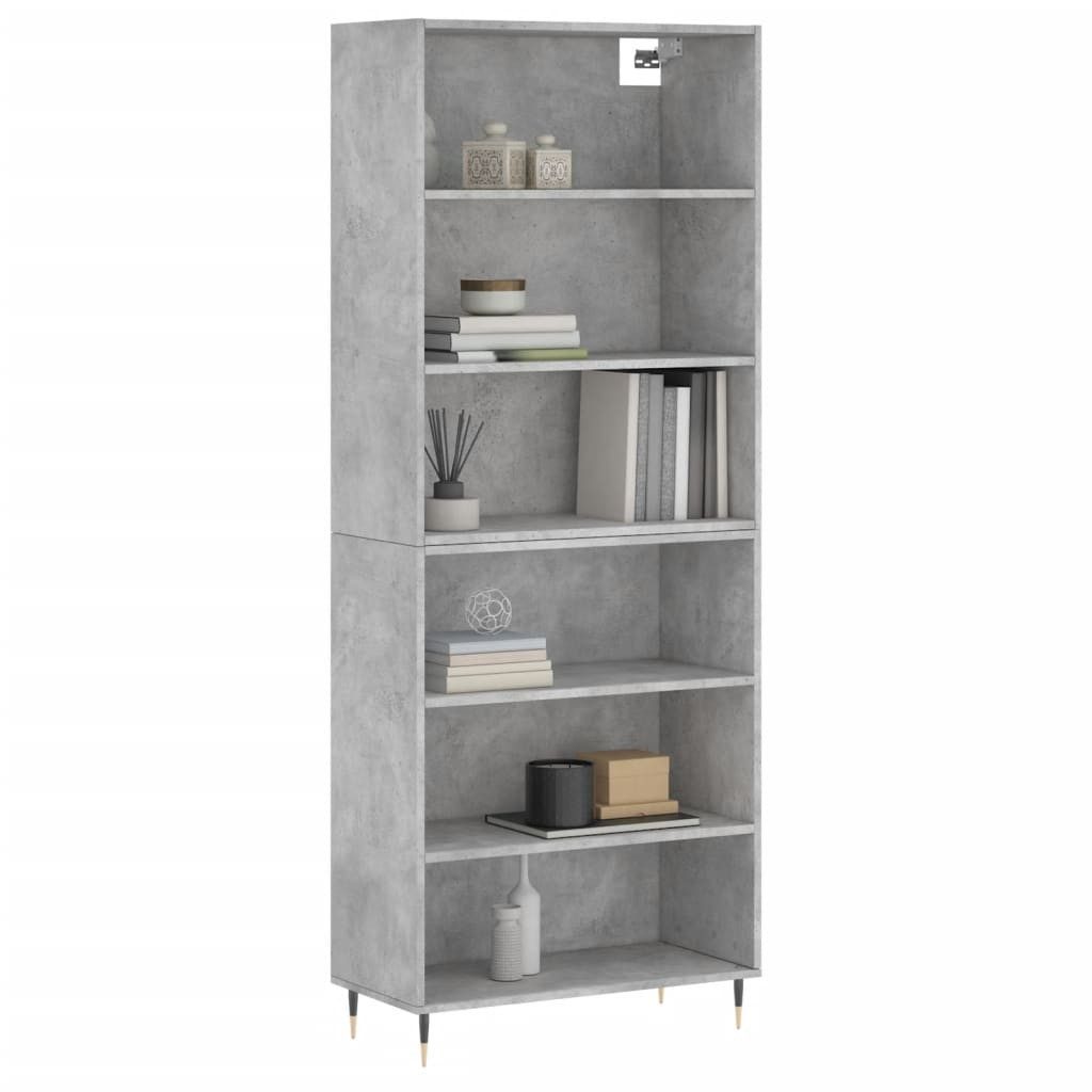 vidaXL Highboard Highboard Betongrau 69,5x32,5x180 cm günstig online kaufen