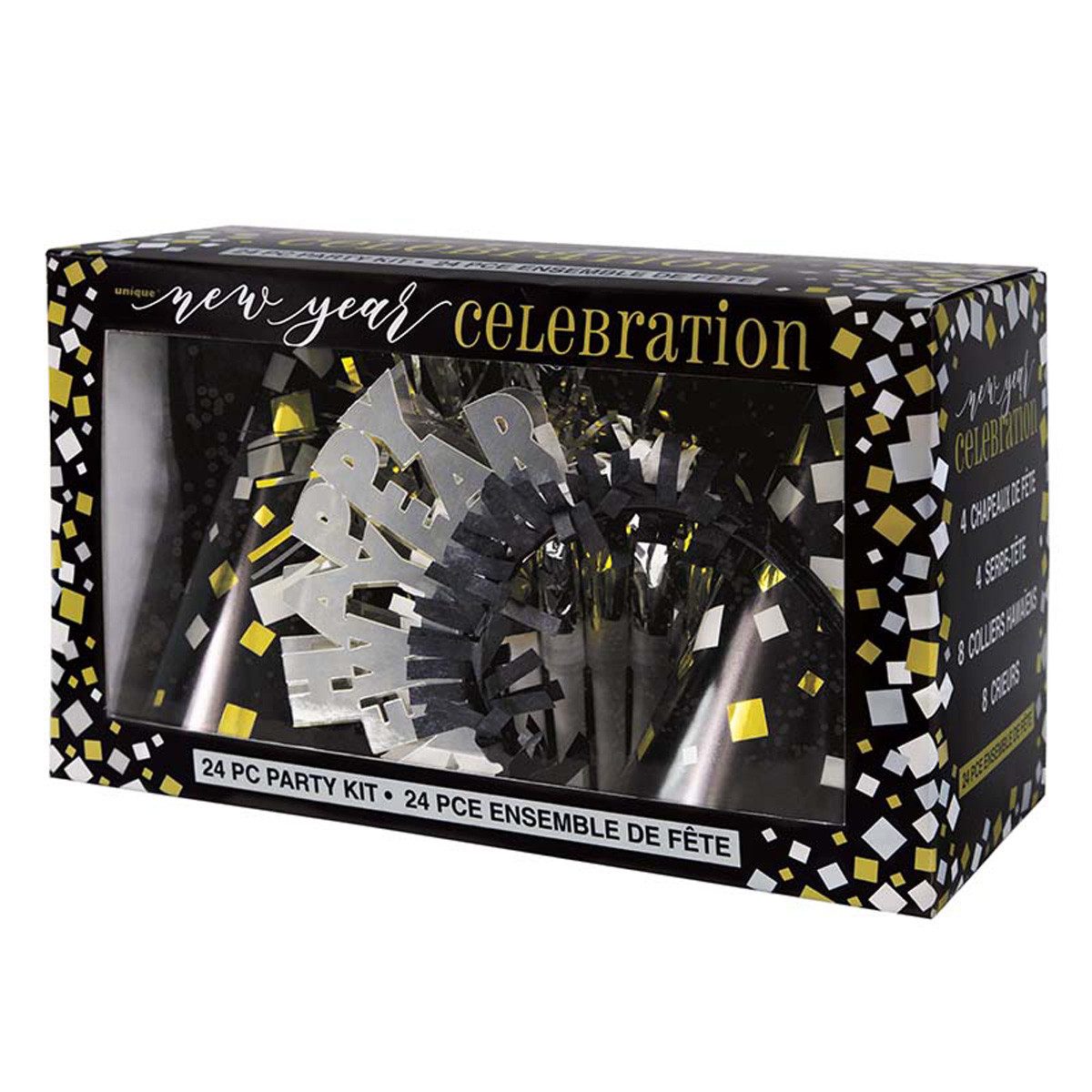 Unique Industries Inc. Hängedekoration Partybox New Year 8 Personen Gold/Silver