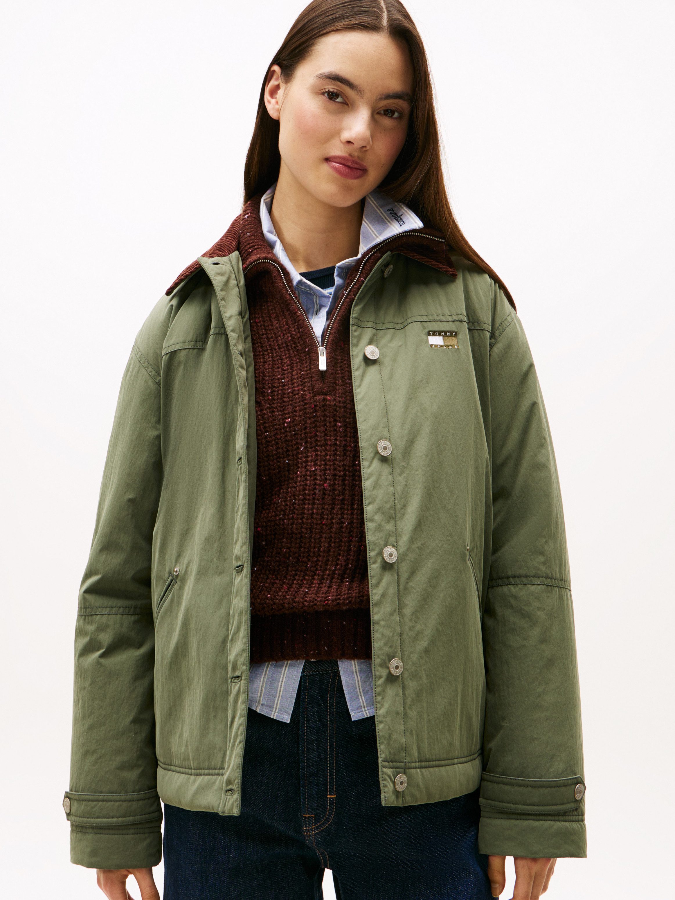 Tommy Jeans Outdoorjacke TJW CORD COLLAR günstig online kaufen