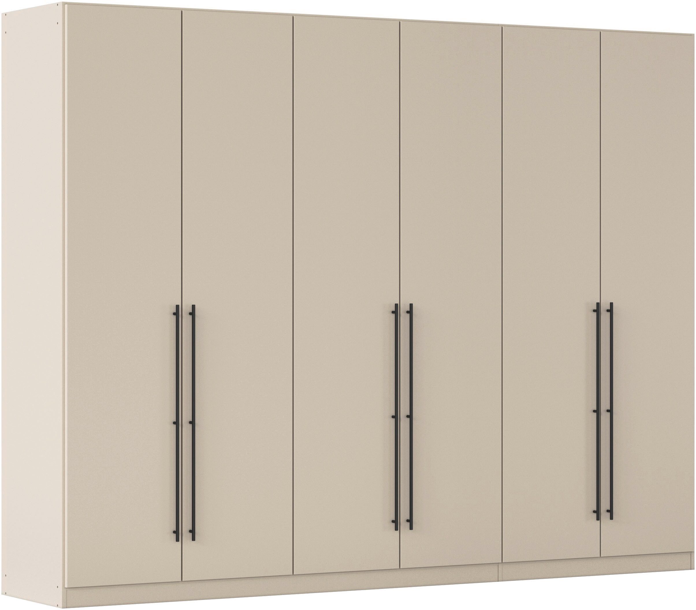 rauch Kleiderschrank Drehtürenschrank Schrank Garderobe Wäscheschrank Schlafzimmer AVOLA (in 3 verschiedenen Ausstattungen BASIC/CLASSIC/PREMIUM) mit hochwertigen Stangengriffen in Schwarz aus Metall MADE IN GERMANY