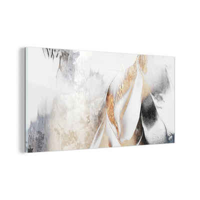 MuchoWow Acrylglasbild Abstrakt - Gold - Design, (1 St), Acrylglasbild Glasbilder Wandbild