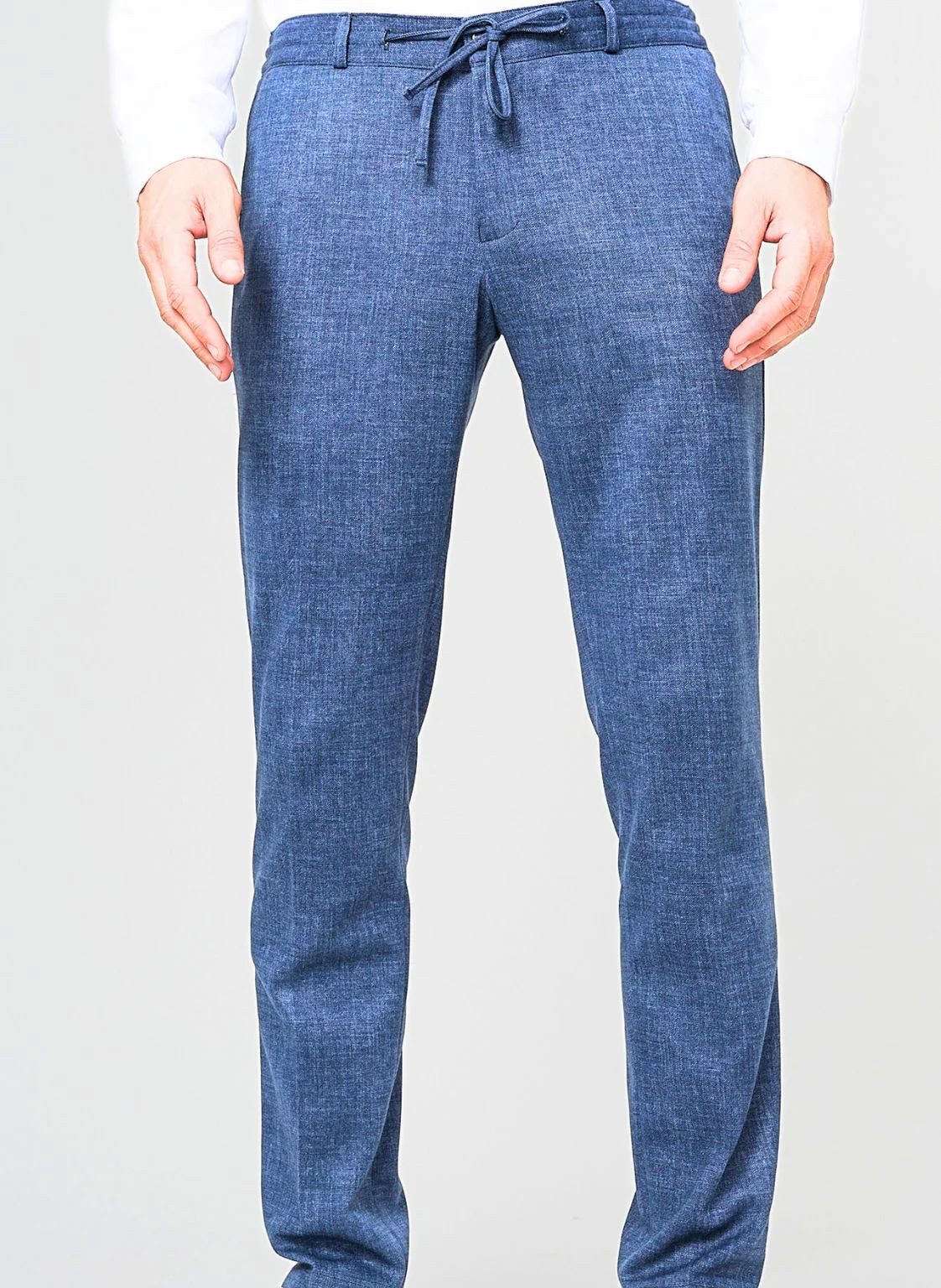 ZUITABLE Anzughose – Slim Fit Herren Stoffhose mit Tunnelzug - Bügelfalte vorne