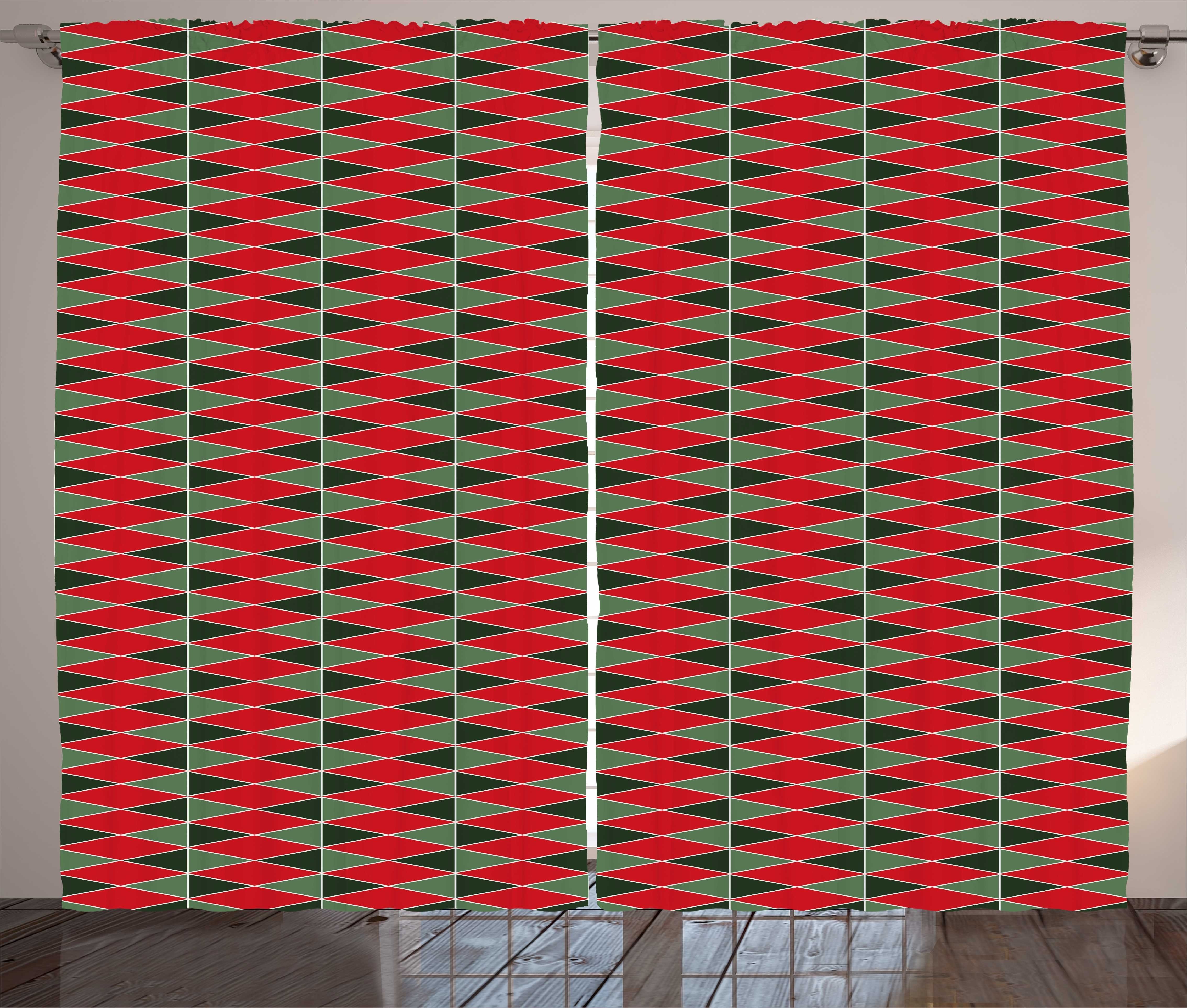 Vorhang Abakuhaus, und Schlafzimmer mit Geometrisch Schlaufen Gardine Kräuselband Shapes Weihnachten Haken,