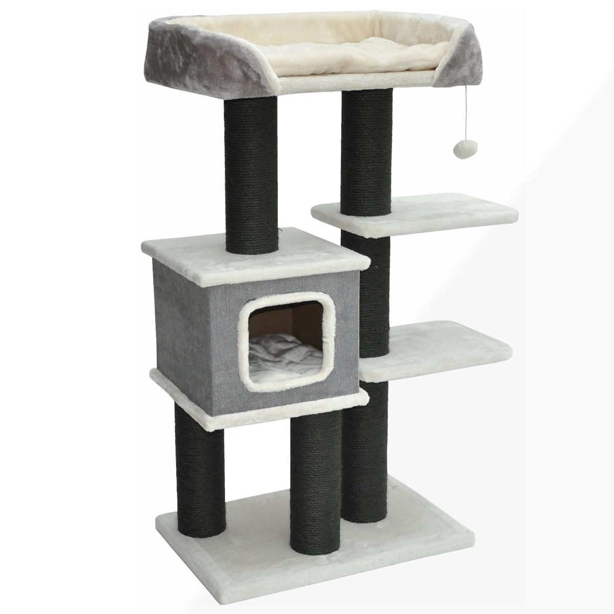nanook Kratzbaum Kratzbaum Katzenbaum beige 60x40x120 cm