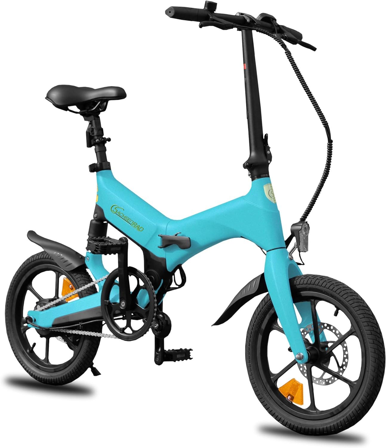 SachsenRAD E Bike E Folding Race Bike F12 IF Design Gewinner Magnesiumrahmen nur 19Kg Ultraleicht Schaltwerk Damen Herren Elektrofahrrad Ebike 2 Stufige Teleskopsattelstutze Klapprad Bike Faltrad mit ...