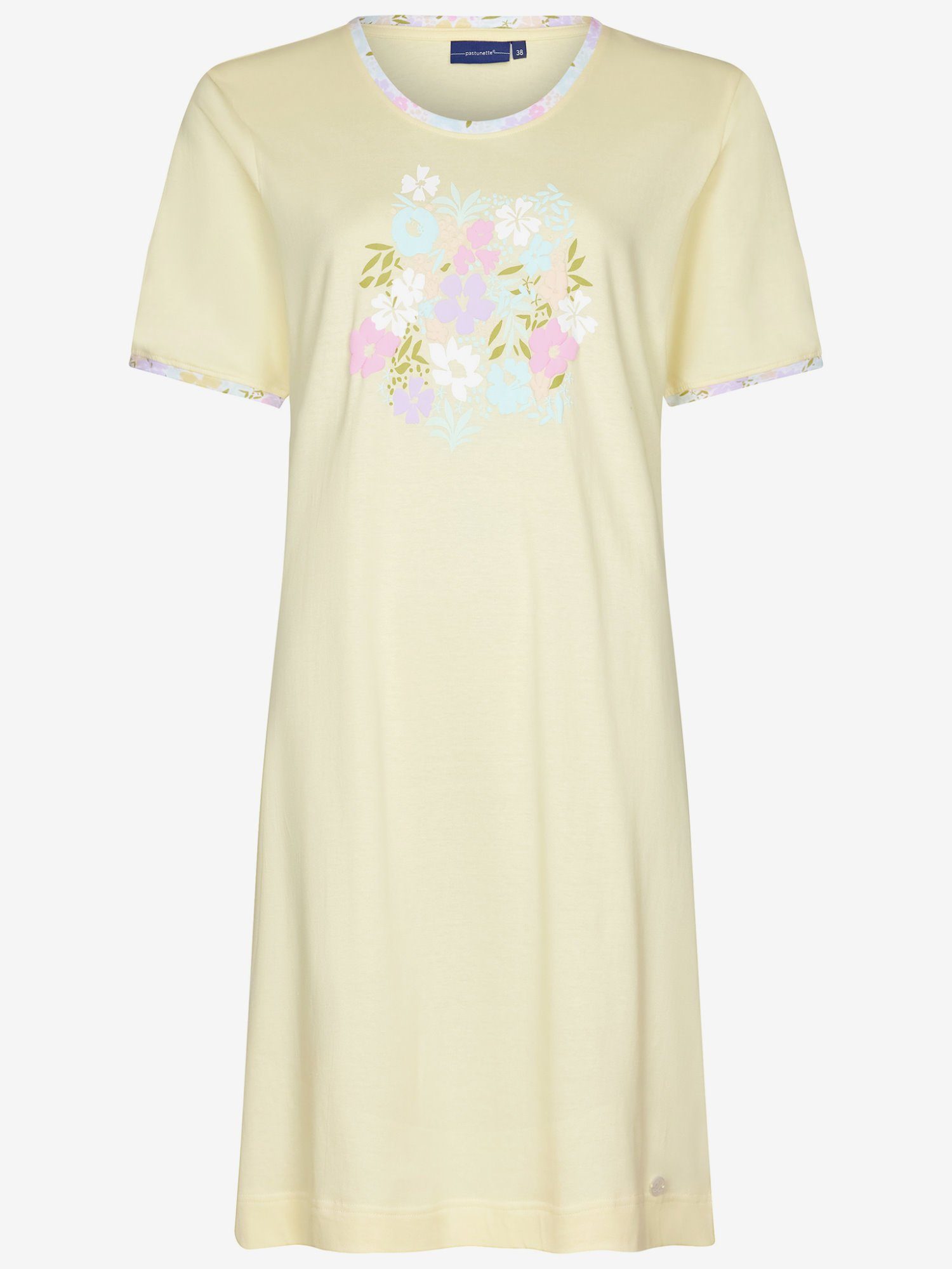 Pastunette Nachthemd Damen Schlafshirt mit kurzem Arm (1-tlg) Baumwolle