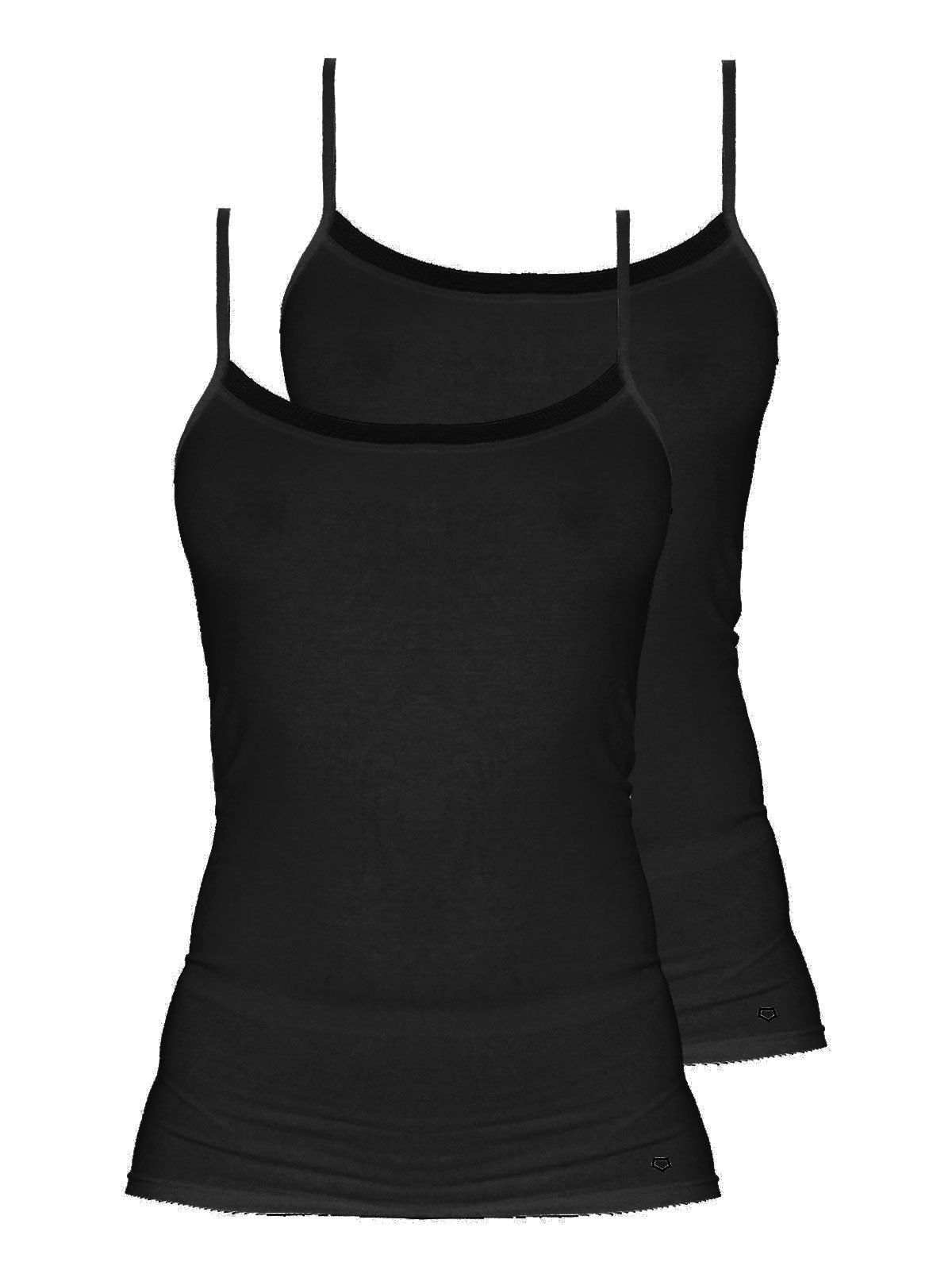 Achseltop 2er Pack Damen Unterhemd Baumwolle-Elasthan