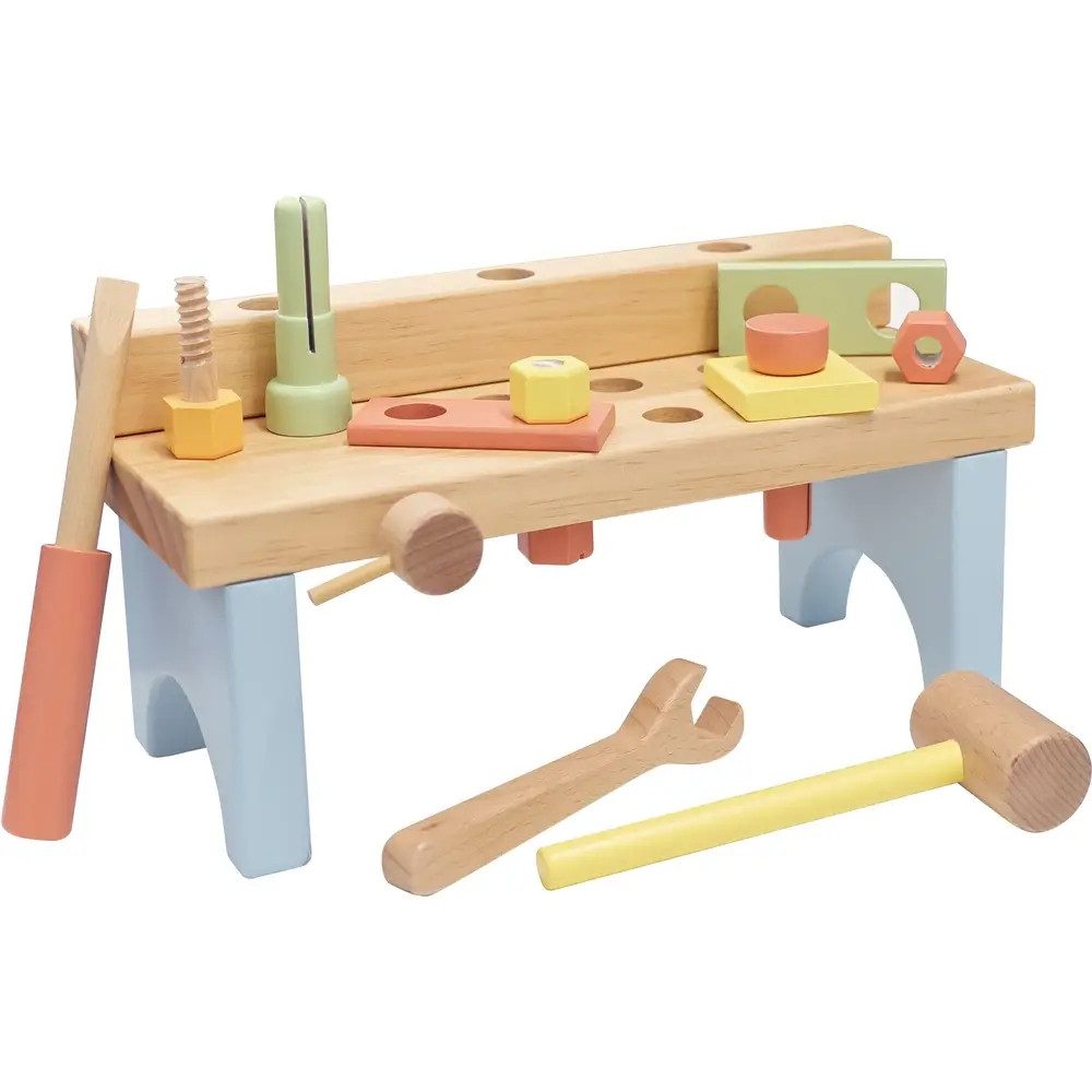 Vedes Werkbank Spielmaus Holz Werkbank 17-teilig