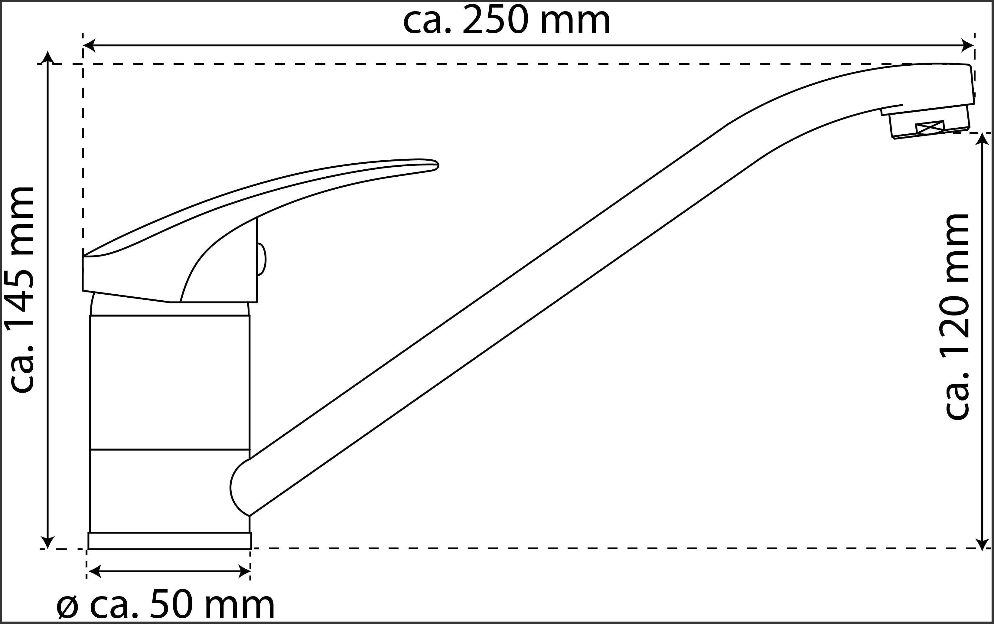 Eisl Küchenarmatur GRANIT Spültischarmatur schwenkbarer Auslauf 360°, Marken-Mischdüse für perfektes Strahlbild – Bild 4 von 4